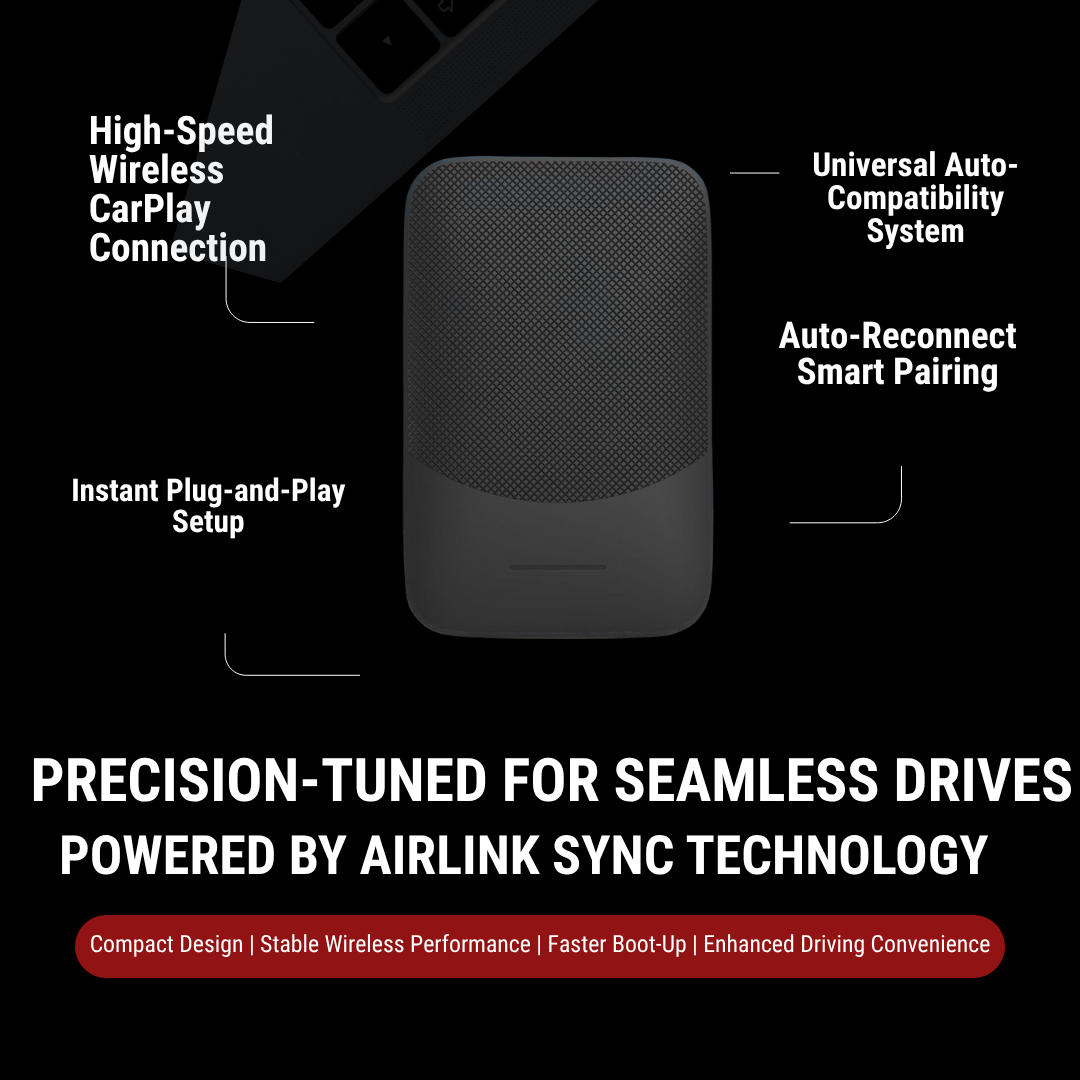 AirLink Sync Wireless CarPlay Adapter – Instant Plug-and-Play Connectivity for Any Car