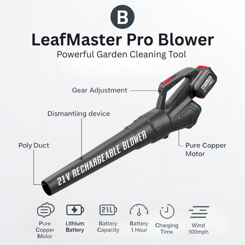 LeafMaster Pro 21V Cordless Blower