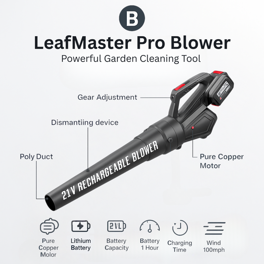 LeafMaster Pro 21V Cordless Blower